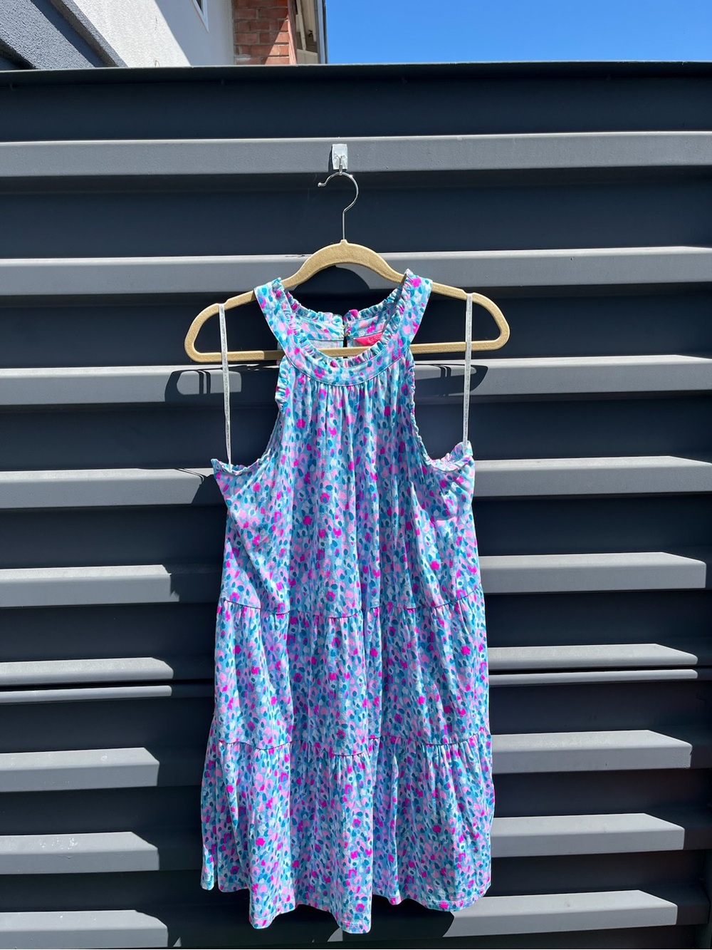 Women's Lily Pulitzer Sleeveless Floral Print Tiered Dress - Blue/Purple